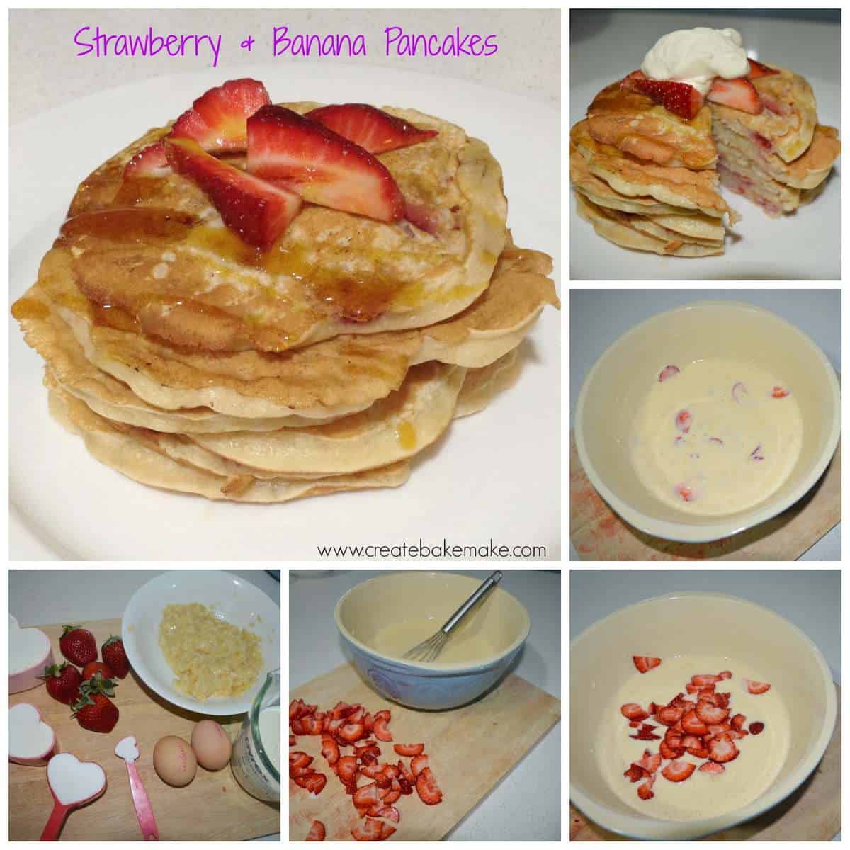 strawberry pancakes pancakes make to make banana How and banana to how