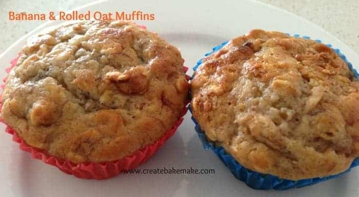 banana and rolled oat muffins