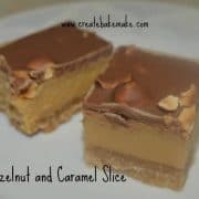 Hazelnut and Caramel slice