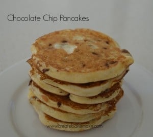 Chocolate chip pancakes