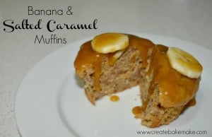 banana and salted caramel muffins