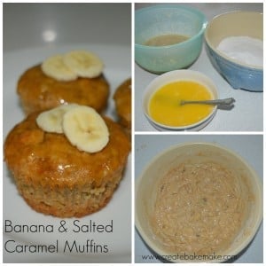 Banana and salted caramel muffins