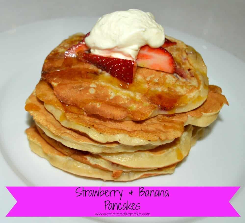 strawberry banana pancakes pancake