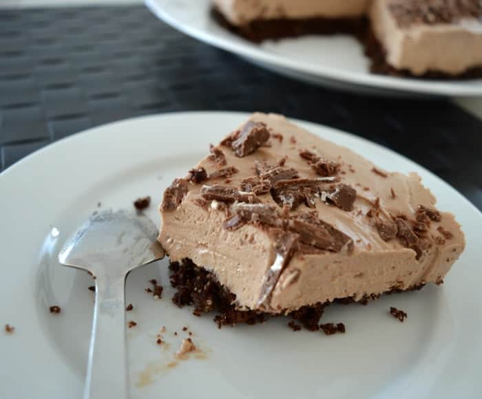 picture of Toblerone cheesecake on a plate