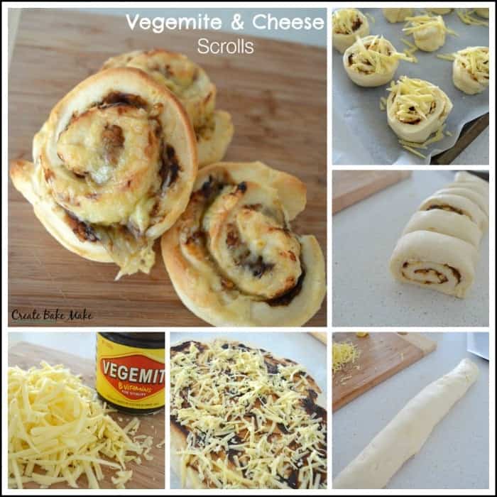 Vegemite and Cheese Scrolls Collage