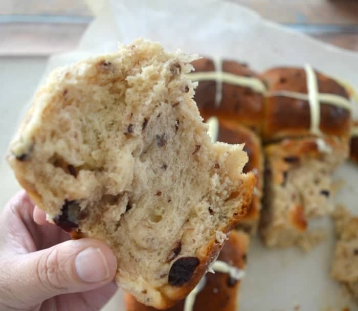 White Chocolate and Cranberry Hot Cross Buns 2