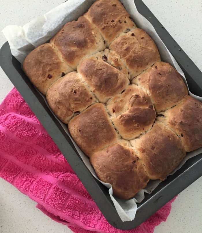 White Chocolate and Cranberry Hot Cross Buns 6