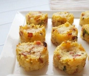 Baked Bacon Cheese and Potato Cakes