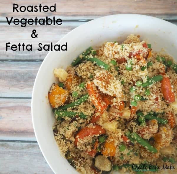 Roasted Vegetable and feta salad