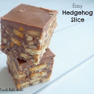 No Bake Hedgehog Slice