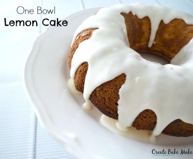 One bowl lemon cake