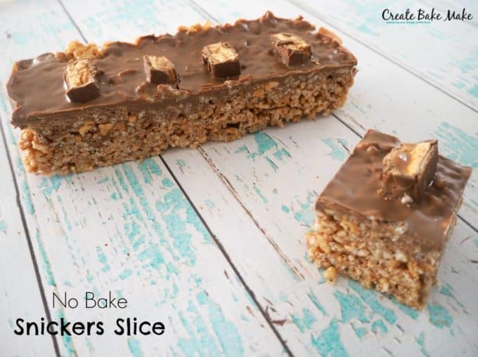 No Bake Snickers Slice Recipe