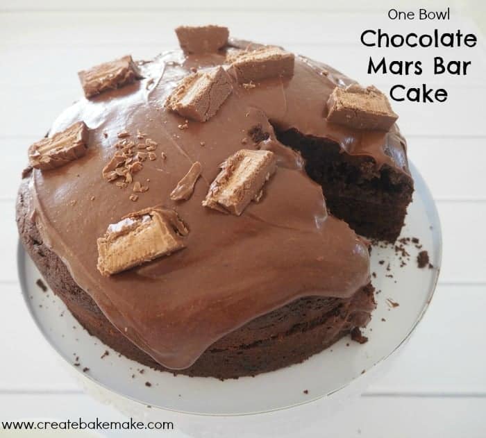 One Bowl Chocolate Mars Bar Cake Create Bake Make