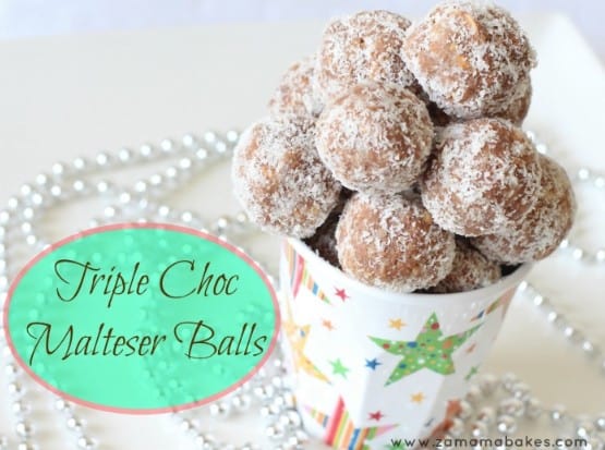 Triple Chocolate Malteser balls