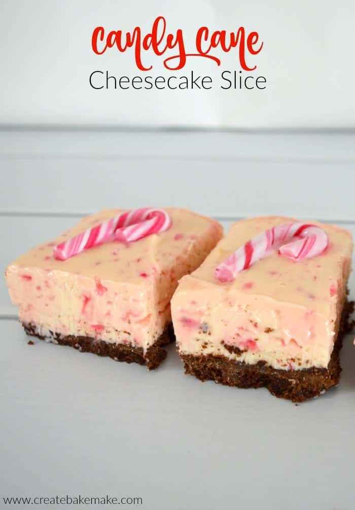 Candy Cane Cheesecake Slice 3