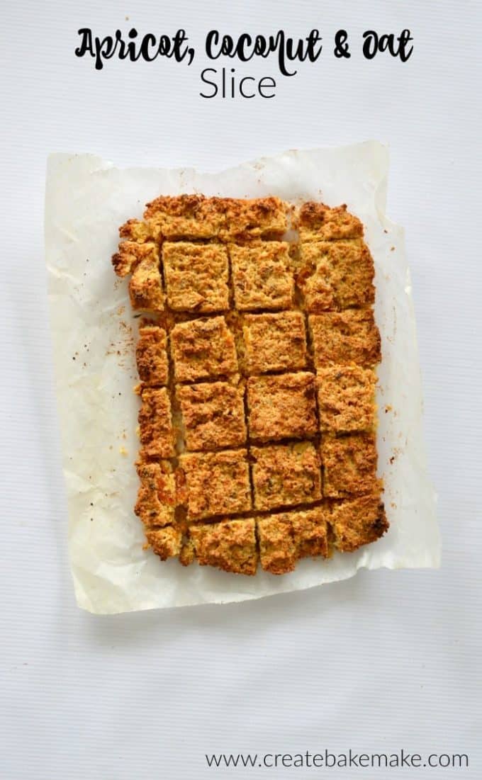 Apricot Coconut and Oat Slice