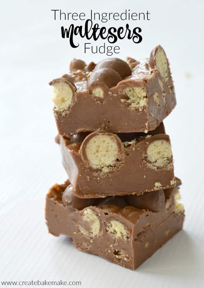 Three Ingredient Maltesers Fudge - Create Bake Make