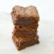 Nutella brownies stacked