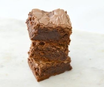 Nutella brownies stacked