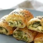 Spinach and Three Cheese Rolls