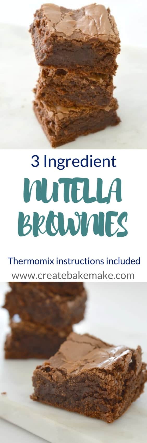 3 Ingredient Nutella Brownies Recipe