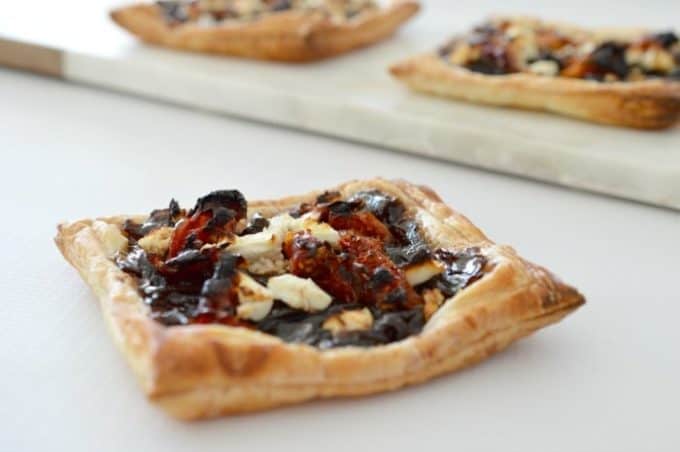 Simple Caramelised Onion and Feta Tarts