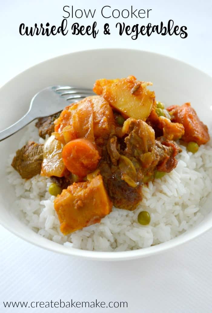 Slow Cooker Curried Beef and Vegetables