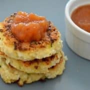 Cauliflower fritters on a plate