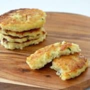 Cheese and Cauliflower Fritters on a plate