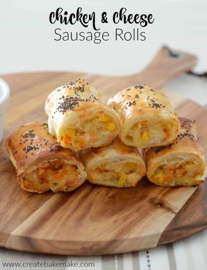Easy Chicken and Cheese Sausage Rolls Recipe