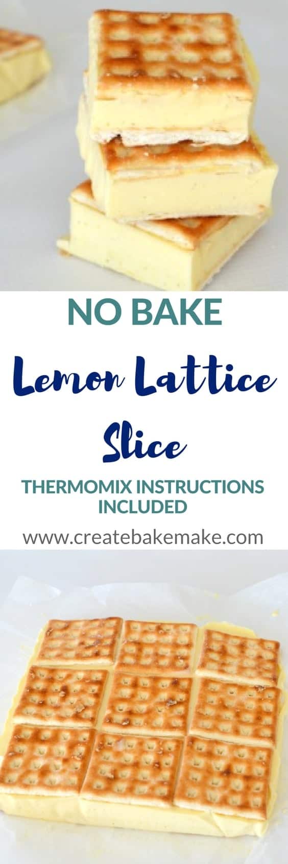No Bake Lemon Cheesecake Lattice Slice Recipe