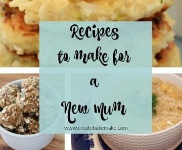 Recipes to make for a new mum