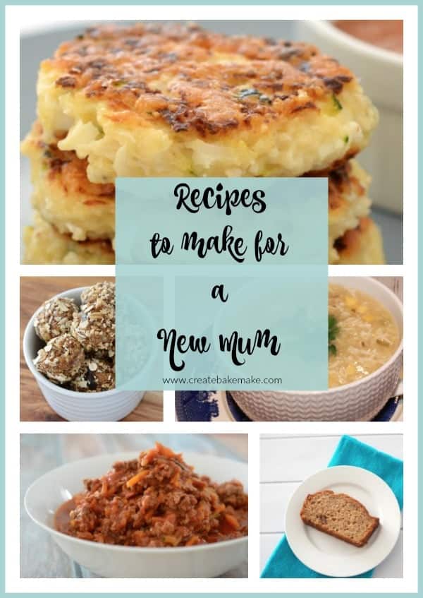 Recipes to make for a new mum