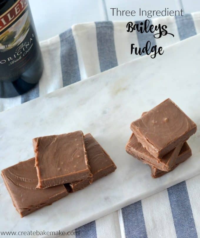 3 Ingredient Chocolate Baileys Fudge