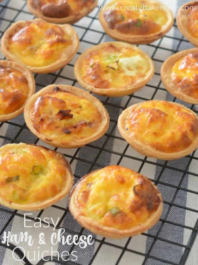 Mini Ham and Cheese Quiche Recipe