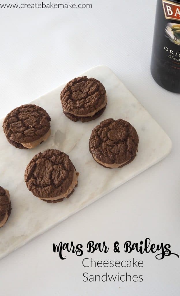 Mars Bar and Baileys Cheesecake Sandwiches Create Bake Make