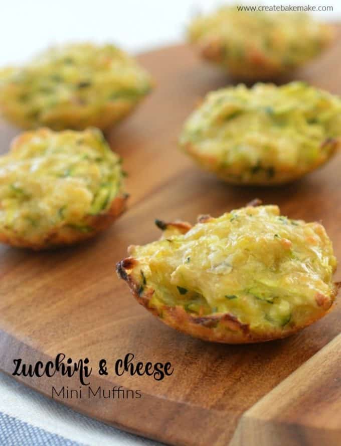 Zucchini and Cheese Mini Muffins Recipe