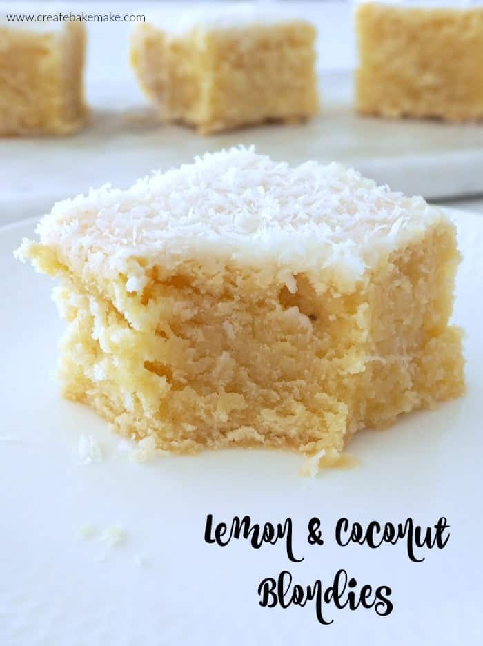 Easy Lemon and Coconut Blondie Recipe