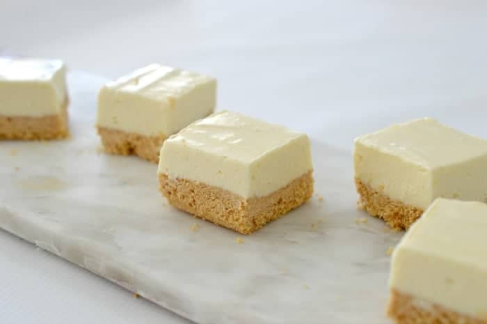 No Bake Lemon Cheesecake Slice