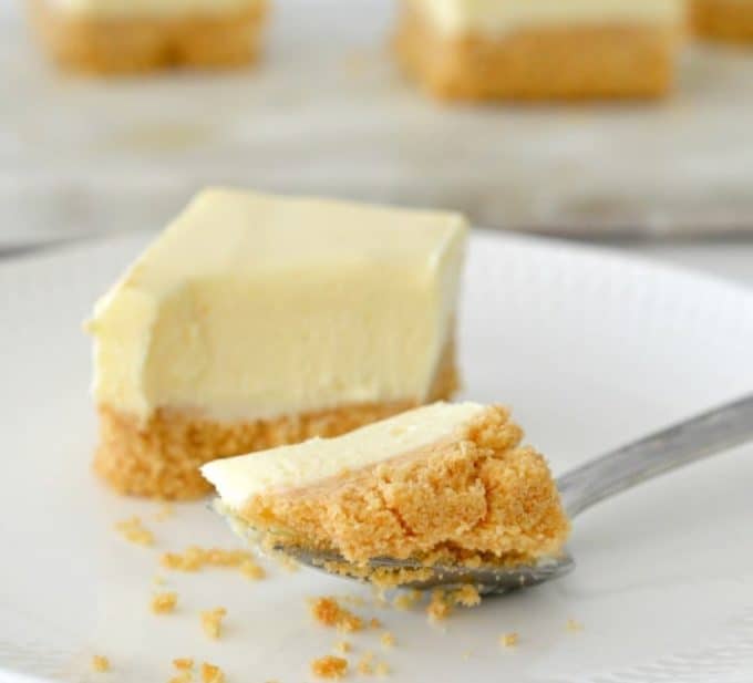 No Bake Lemon Cheesecake Slice