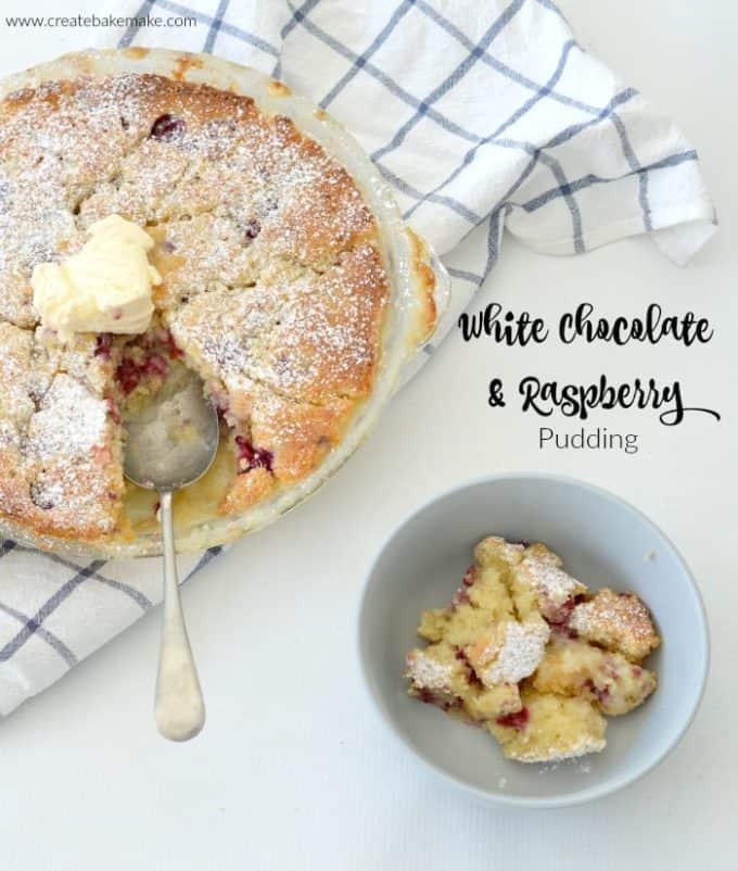 Self Saucing White Chocolate and Raspberry Pudding Recipe