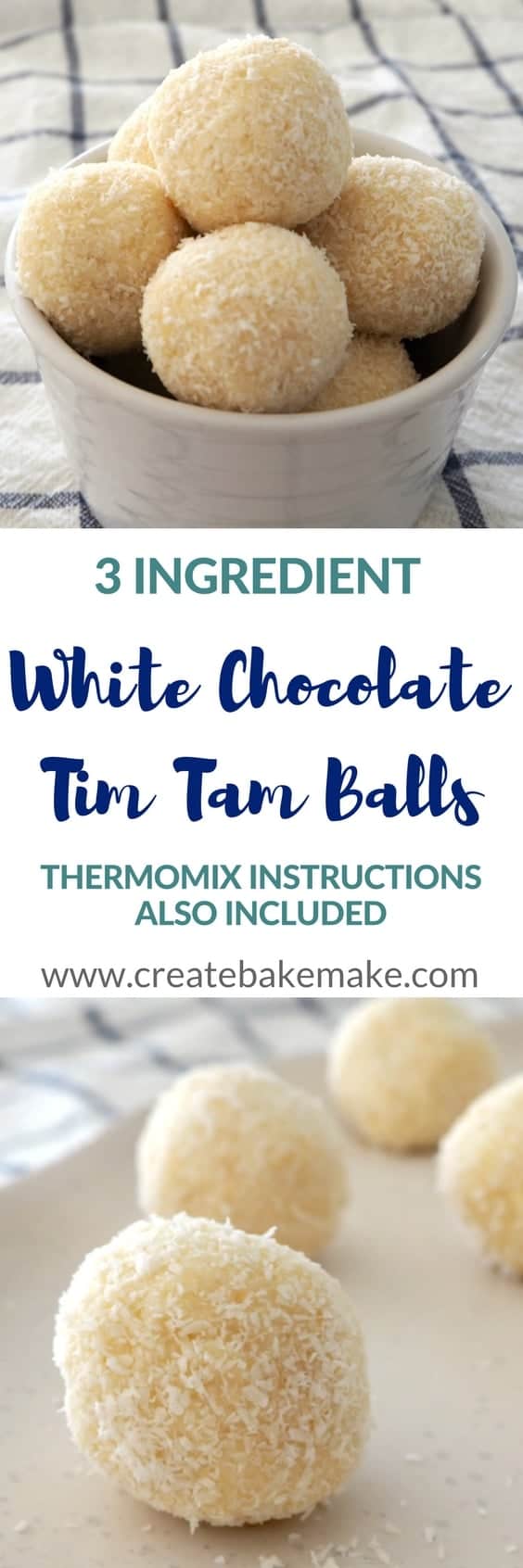 3 Ingredient White Chocolate Tim Tam Balls