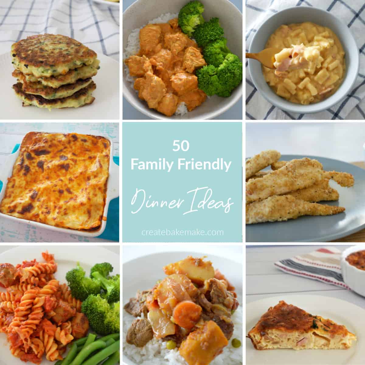 Collage of dinner recipes