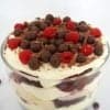 Trifle in glass bowl