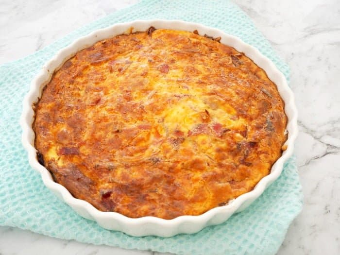 Ham Corn and Cheese Impossible Pie