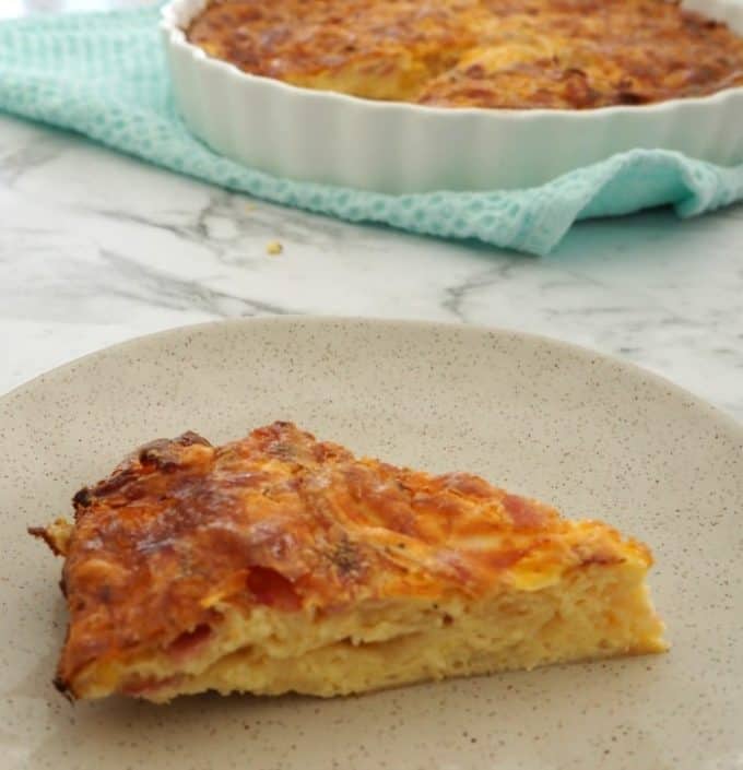 Ham Corn and Cheese Impossible Pie