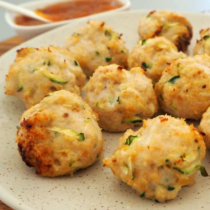 Baked Chicken Zucchini and Cheese Balls
