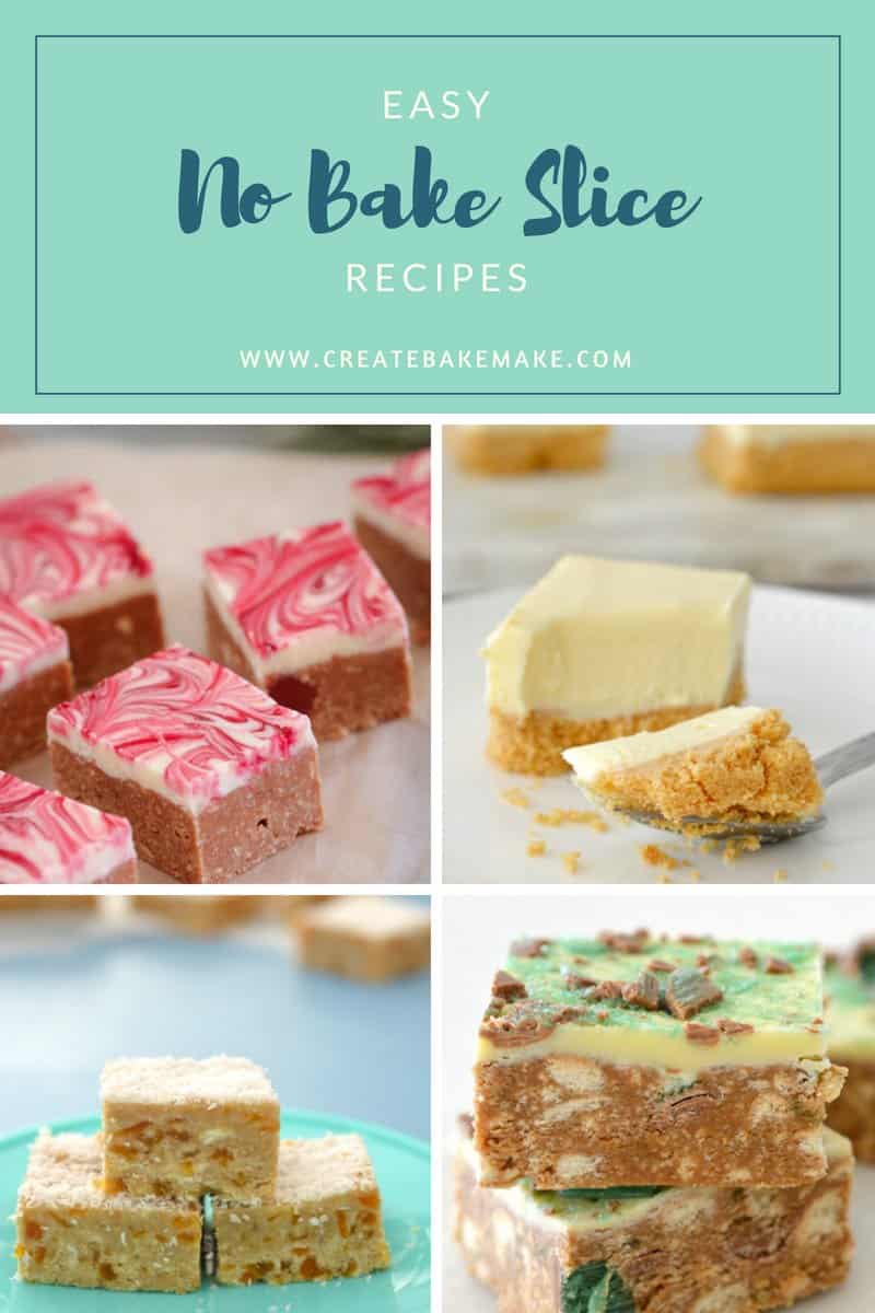 Easy No Bake Slice Recipes which can be made conventionally or using a Thermomix.
