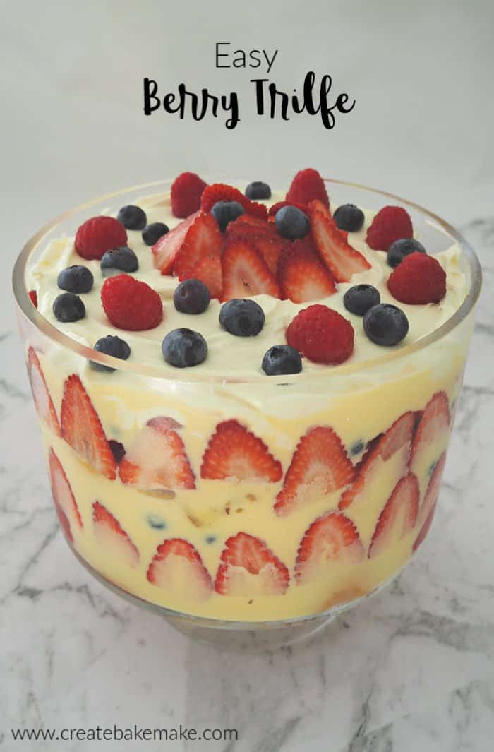 Easy Berry Trifle Recipe - Create Bake Make