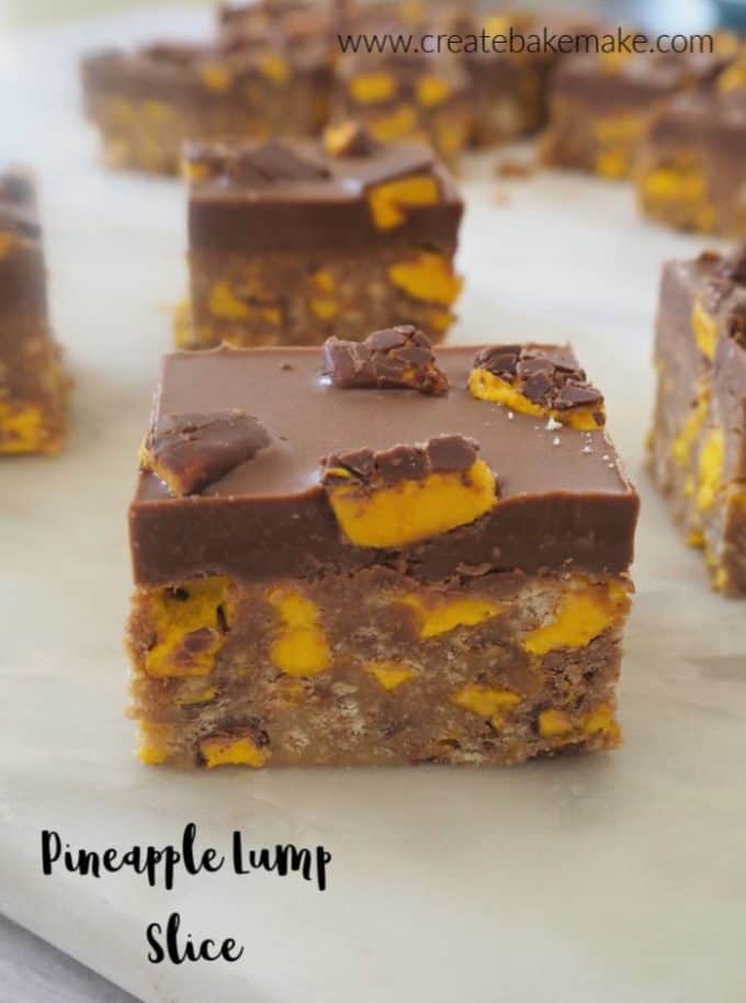 How to make No Bake Pineapple Lump Slice Recipe. Both Regular and Thermomix instructions included.